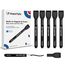 maxtek Whiteboard Stifte, 6 stücke-Schwarz Magnetische, Trocken Abwischbare Marker, Whiteboard Marker mit Feiner Spitze, Folienstift Abwischbar Geruchsarmer Erase Marker mit Radiergummi