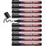 edding 300 Permanentmarker - schwarz - 10 Stifte - Rundspitze 1,5-3 mm - wasserfest, schnell-trocknend - wischfest - für Karton, Kunststoff, Glas, Holz, Metall, Glas
