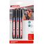 edding 300 Permanentmarker - schwarz - 3 Stifte - Rundspitze 1,5-3 mm - wasserfest, schnell-trocknend - wischfest - für Karton, Kunststoff, Glas, Holz, Metall, Glas