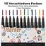 ABEIER Whiteboard Marker, schwamm Whiteboard stifte,Magnetisch Whiteboard Marker Schwamm mit Stiften, Trocken Abwischbar, Rundspitze 1-2mm, Perfekt für Zuhause Schule Büro12er Pack
