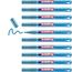 edding 751 Glanzlackmarker - hellblau-metallic - 10 Lackmarker - Rundspitze 1-2 mm - Lackstift für Glas, Stein, Holz, Kunststoff und Papier - wasserfest, stark deckend