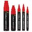 Chalkola Kreidestifte - Rot- 5 Kreide Markers Multipack - 1mm, 3mm, 6mm, 10mm, 15mm Spitze. Kreidestifte für Fenster, Tafel, Glas und mehr. Ideal für Erwachsene, Künstler, Lehrer und Kinder.