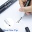 maxtek 0,7 mm Whiteboard Stifte, 12 Schwarz Whiteboard Marker Dünn, Trockenwischer Folienstift Abwischbar, Folienstift Non Permanent mit Ultra Feiner Spitze