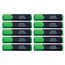 OFFICER PRODUCTS PRODUCTS Textmarker Leuchtend 10er Pack Farbe: Grün/Highlighter Textliner Die Ungiftige Tinte, Keilspitze Leuchtfarben Hohe Qualität/Strichstärke 1-5mm, 17055211-02
