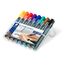 Staedtler permanent Marker Lumocolor, Keilspitze 2 mm oder 5 mm, wisch- und wasserfest, nachfüllbar, farbintensiv, geruchsarm, 8 Farben in der aufstellbaren Box, 350 WP8 (Packung mit 2)