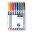 Staedtler 316 WP8 Lumocolor Universalstift F-Spitze, circa 0.6 mm, non-permanent, 8 Stück in aufstellbarer Staedtler Box (8-fach sortiert | 1 Box, F-Spitze | non-permanent)
