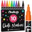 Chalkola Kreidestifte für Tafel Abwaschbar, 10 Kreidestift Neon 3mm Umkehrbare Spitze kreidemarker - Kreidestifte für Fenster, tafelstifte, Glasstifte - Chalk markers für Erwachsene & Kinder
