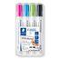 STAEDTLER Whiteboard Marker Lumocolor, trocken und rückstandsfrei abwischbar von Whiteboards, Rundspitze, ca. 2 mm Linienbreite, hohe Qualität, Set mit 4 Farben, 351 WP4-1
