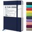 STATIONERY ISLAND Notizbuch A5 Blanko, Journal Hardcover mit 120 g/m² Dickem Papier, 180 Seiten Tagebuch, Notebook a5 für Mädchen, Reisetagebuch, Planen, Lernen, Dunkelblau