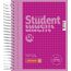 BRUNNEN Collegeblock Premium Student Colour Code | A6, kariert, 120 Blatt, pink