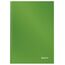 Leitz A5 Notizbuch kariert, 160 Seiten, 80 Blatt FSC zertifiziertes 80 g/m² Papier, Stabiler, kratzfester Hardcover-Einband, Für Büro, Schule oder als Tagebuch, Solid Serie, Hellgrün, 46660050