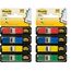 Post-it Index Flags schmal, Packung mit 4 Spendern, 35 Blatt pro Spender, 11, 9 mm x 43, 2 mm, Gelb, Rot, Grün, Blau - Zum Markieren, Hervorheben oder Farbcodieren wichtiger Informationen
