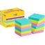 Post-it Super Sticky Notes Cosmic Collection, Packung mit 12 Blöcken, 90 Blatt pro Block, 47,6 mm x 47,6 mm, Türkis, Grün, Pink - Extra-stark klebende Notizzettel für Notizen und To-Do-Listen
