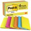 Post-it Notes Energetic Collection, Packung mit 6 Blöcken, 100 Blatt pro Block, 76 mm x 127 mm, Farben: Gelb, Blau, Orange, Pink, Grün - Selbstklebende Notizzettel für Notizen