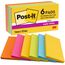 Post-it Super Sticky Notes, Packung mit 6 Blöcken, 90 Blatt pro Block, 76 mm x 127 mm, Gelb, Blau, Grün, Pink, Orange - Extra-stark klebende Notizzettel für To-Do-Listen und Erinnerungen