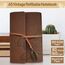 Joy & Inspiration PU Leder Notizbuch Vintage Nachfüllbar Gebunden Schönes Reisetagebuch Tagebuch Ringbuch Skizzenbuch Vintage Notizbuch (A5 Dunkelbraun)