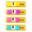Post-it Index Flags Schmal, Packung mit 4 Spendern, 35 Blatt pro Spender, 11, 9 mm x 43, 2 mm, Gelb, Lila, Pink, Blau - Zum Markieren, Hervorheben oder Farbcodieren wichtiger Informationen