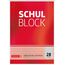 Brunnen 1052528 Schulblock / Notizblock (A4, 50 Blatt, kariert, mit Randlinien, Lineatur 28, gelocht, kopfverleimt, 70 g/m²)