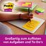 Post-it Super Sticky Meeting Notes, Packung mit 4 Blöcken, 45 Blatt pro Block, 203 mm x 152 mm, Farben: Grün, Pink, Gelb, Orange - Extra-stark klebende Notizzettel für To-Do-Listen und Erinnerungen