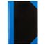 Idena 10094 - Kladde DIN A6, 96 Blatt, 70 g/m², liniert, fester Einband, blau/schwarz, 1 Stück