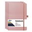 Mlife 3 Pack A6 Klein Journal Notizbuch, 192 Seiten, A6 Notizbücher Mini Hardcover mit elastischem Verschlussband und Falttasche (Rosa)…