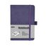 Mlife A6 Klein Journal Notizbuch, 192 Seiten, A6 Notizbücher Mini Hardcover mit elastischem Verschlussband und Falttasche(Lila)
