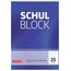 Brunnen 1052525 Schulblock / Notizblock (A4, 50 Blatt, liniert, mit Rand, Lineatur 25, gelocht, kopfverleimt, 70 g/m²)