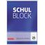 Brunnen 1052525 Schulblock / Notizblock (A4, 50 Blatt, liniert, mit Rand, Lineatur 25, gelocht, kopfverleimt, 70 g/m²)
