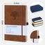 Notizbuch, Notebook, Notizbuch a5, Journal buch, Reisetagebuch, Liniert a5, Notizblock, Notizbücher a5, 100gsm, 200Pages, 2 Stück, Reisetagebuch, Leder, Prägebaum Design,Braun Grün