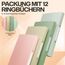 ACROPAQ - 12 x Ringbuch A4 - Mit 2 Ringen, Mit Rückenetiketten, Rückenbreite 2,5 cm, Erde, Natur Farbkollektion - Ringhefter, Ringordner, Ordner A4 Schmal, Ringmappe A4, Schulordner