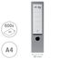 VON Leitz 5er Pack Ordner A4, Karton mit Kunststoffeinband, 80 mm Rückenbreite, Für 600 Blatt, FSC-zertifizierter Karton, Für Schule, Studium & Haushalt, Grau, 10551085