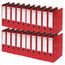VON Leitz Ordner A4, 20er Pack, Karton mit Kunststoffeinband, 80 mm Rückenbreite, Für 600 Blatt, Blauer Engel & FSC-zertifiziert, Für Schule, Studium & Zuhause, Rot, 10550025