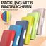 ACROPAQ - 6 x Ringbuch A4 - Mit 2 Ringen, Mit Rückenetiketten, Rückenbreite 3,5 cm, Sommer, Natur Farbkollektion - Ringhefter, Ringordner, Ordner A4 Schmal, Ringmappe A4, Schulordner
