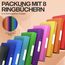 ACROPAQ - 10 x Ringbuch A4 - Mit 2 Ringen, Mit Rückenetiketten, Rückenbreite 3,5 cm, Regenbogen, Natur Farbkollektion - Ringhefter, Ringordner, Ordner A4 Schmal, Ringmappe A4, Schulordner