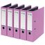 VON Leitz 5er Pack Ordner A4, Karton mit Kunststoffeinband, 80 mm Rückenbreite, Für 600 Blatt, FSC-zertifizierter Karton, Aktenordner, Für Schule, Studium & Zuhause, Violett, 10551067