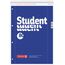 BRUNNEN Collegeblock Student Spirale oben | A4, Lineatur 27, 80 Blatt, blau