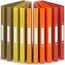 ACROPAQ - 10 x Ringbuch A4 - Mit 2 Ringen, Mit Rückenetiketten, Rückenbreite 2,5 cm, Sonnenaufgang, Natur Farbkollektion - Ringhefter, Ringordner, Ordner A4 Schmal, Ringmappe A4, Schulordner