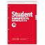BRUNNEN Collegeblock Student Spirale oben | A4, Lineatur 28, 80 Blatt, rot