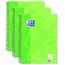 Oxford TOUCH A4+ Collegeblock, 80 Blatt, OPTIK PAPER+®, Doppelspirale, Mikroperforation, scribzee kompatibel (grasgrün | liniert)