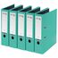 VON Leitz 5er Pack Ordner A4, Karton mit Kunststoffeinband, 80 mm Rückenbreite, Für 600 Blatt, FSC-zertifizierter Karton, Aktenordner, Für Schule, Studium & Zuhause, Mintgrün, 10551051