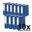 Original Falken 10er Pack PP-Color Kunststoff-Ordner. Made in Germany. 8 cm breit DIN A4 blau Vegan Ringordner Aktenordner Briefordner Büroordner Plastikordner Schlitzordner