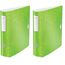 Leitz Qualitäts-Ordner 180° Active WOW, A4, Breit, Abgerundeter Rücken, 8,2 cm breit, Gummibandverschluss, Leichtes Polyfoam, Plastik-Ordner, WOW Serie, Grün, 11060054 (Packung mit 2)