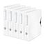 Leitz Qualitäts-Ordner 180° Active WOW, 5er Pack, A4, Schmal, Abgerundeter Rücken, 6,5 cm breit, Gummibandverschluss, Leichtes Polyfoam, Plastik-Ordner, WOW Serie, Weiß, 11070001