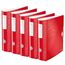 Leitz Qualitäts-Ordner 180° Active WOW, 5er Pack, A4, Breit, abgerundeter Rücken, 8,2 cm breit, Gummibandverschluss, wasser- und schmutzabweisendes Polyfoam, mit Innentaschen, WOW Serie, Rot, 11060026