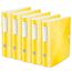 Leitz Qualitäts-Ordner 180° Active WOW, 5er Pack, A4, Breit, Abgerundeter Rücken, 8,2 cm breit, Gummibandverschluss, Leichtes Polyfoam, Plastik-Ordner, WOW Serie, Gelb, 11060016