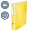 Leitz Qualitäts-Ordner 180° Active WOW, A4, Schmal, Abgerundeter Rücken, 6,5 cm breit, Gummibandverschluss, Leichtes Polyfoam, Plastik-Ordner, WOW Serie, Gelb, 11070016