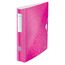 Leitz Qualitäts-Ordner 180° Active WOW, A4, Schmal, Abgerundeter Rücken, 6,5 cm breit, Gummibandverschluss, Leichtes Polyfoam, Plastik-Ordner, WOW Serie, Pink, 11070023
