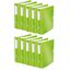 Leitz Qualitäts-Ordner 180° Active WOW, 10er Pack, A4, Breit, abgerundeter Rücken, 8,2 cm breit, Gummibandverschluss, mit Innentaschen, WOW Serie, grün 11060054
