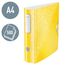 Leitz Qualitäts-Ordner 180° Active WOW, 5er Pack, A4, Breit, Abgerundeter Rücken, 8,2 cm breit, Gummibandverschluss, Leichtes Polyfoam, Plastik-Ordner, WOW Serie, Gelb, 11060016