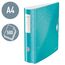Leitz Qualitäts-Ordner 180° Active WOW, A4, Breit, Abgerundeter Rücken, 8,2 cm breit, Gummibandverschluss, Leichtes Polyfoam, Plastik-Ordner, WOW Serie, Eisblau, 11060051 (Packung mit 2)